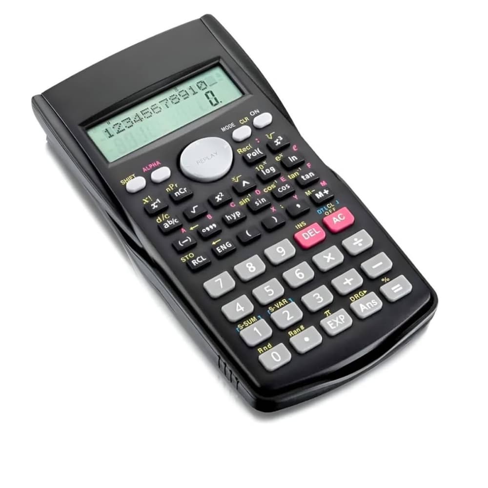 Calculadora Científica Profissional Com 240 Funções Científicas HD widescreen 12 dígitos 2 Linhas