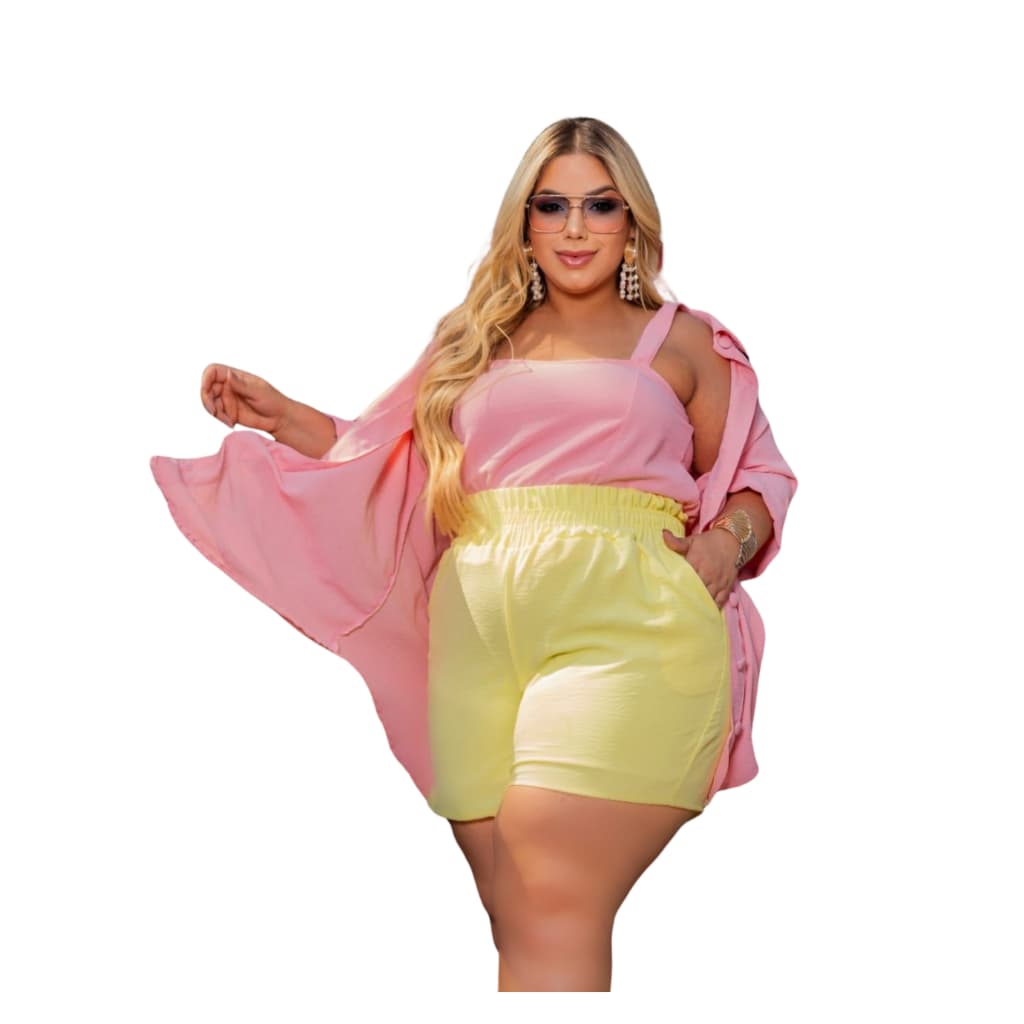 Conjunto Camisa E Cropped, Conjunto Estiloso E Confortável