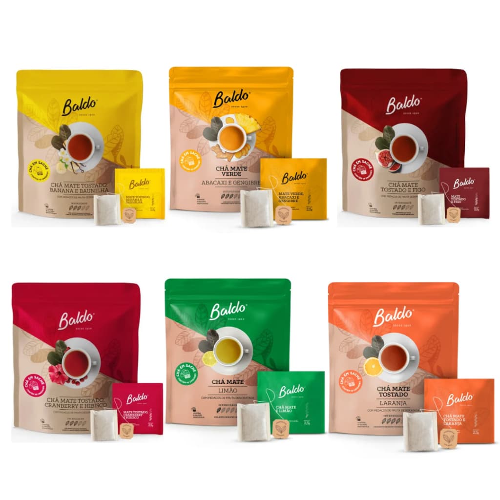 Chá Mate - Baldo 25gr - 10 Sachês Escolha o sabor
