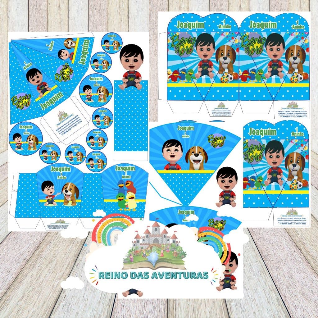 Envio imediato - TEMA BENTO E O TOTÓ Kit 85 ou 170 Lembrancinha Festa de Aniversário (sem nome)
