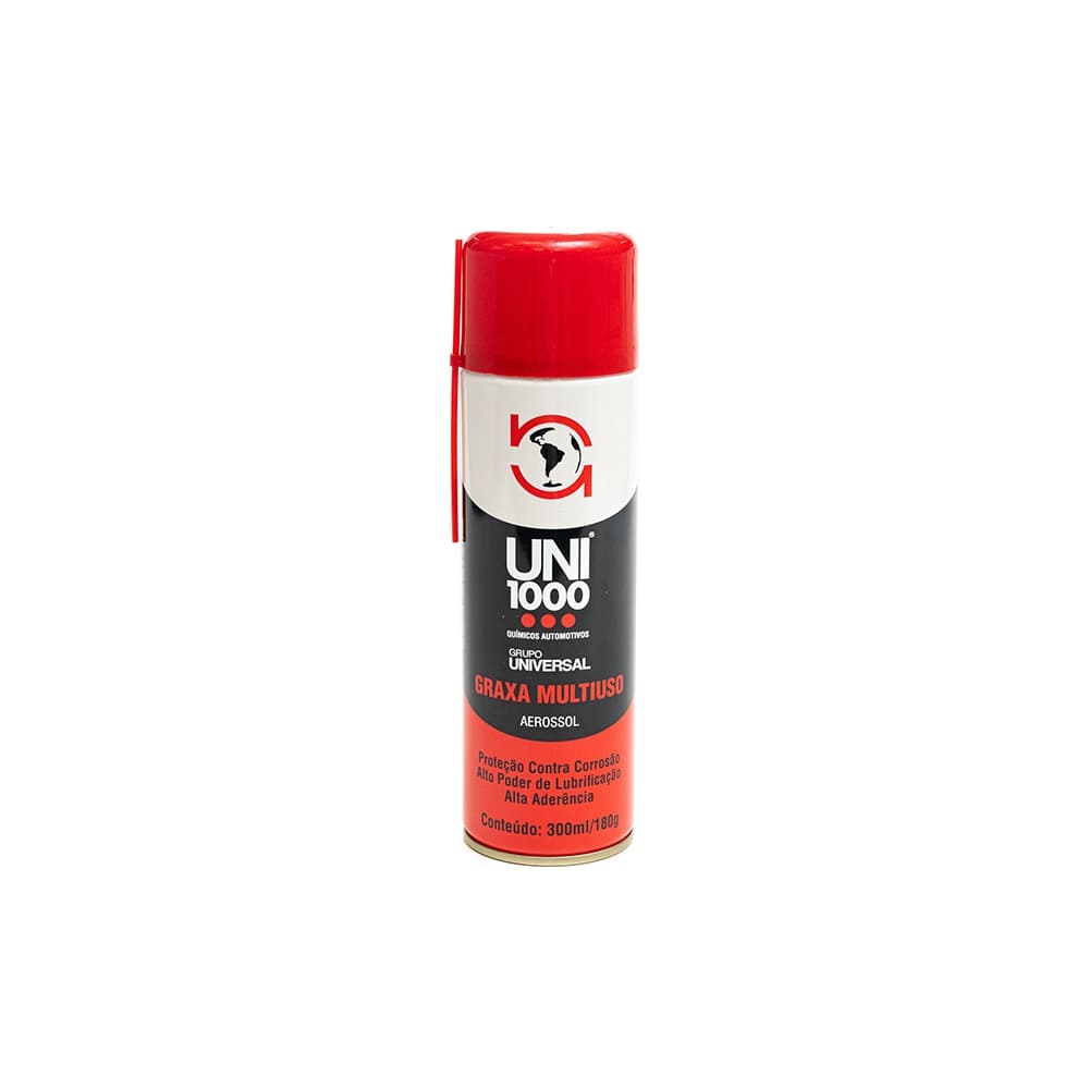 Graxa Spray Aerossol Lubrificante Uso Geral 300ml 180g - Alta Performance - Alta Aderência
