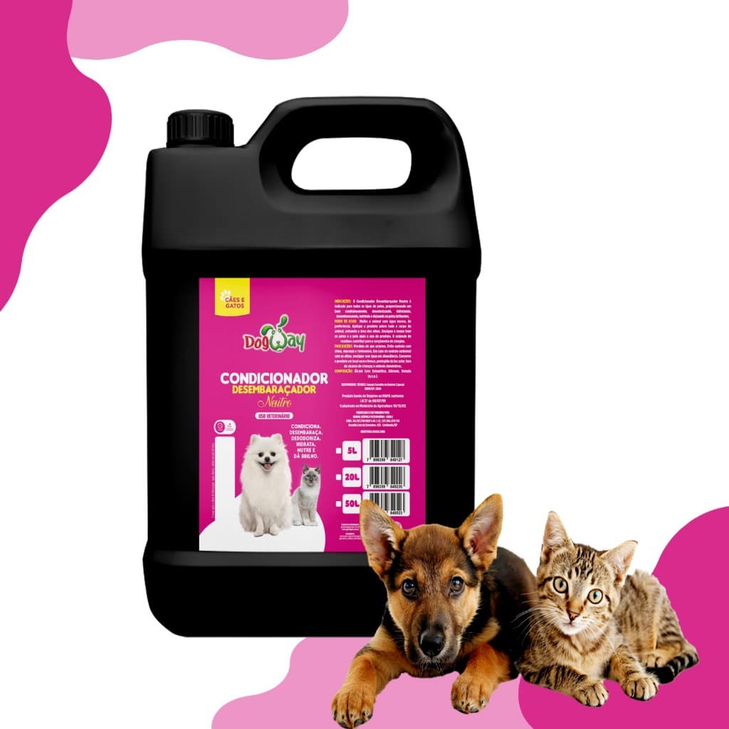 Creme Condicionador Desembaraçador de Pelos Para Cachorro E Gato Pet Shop - 5L