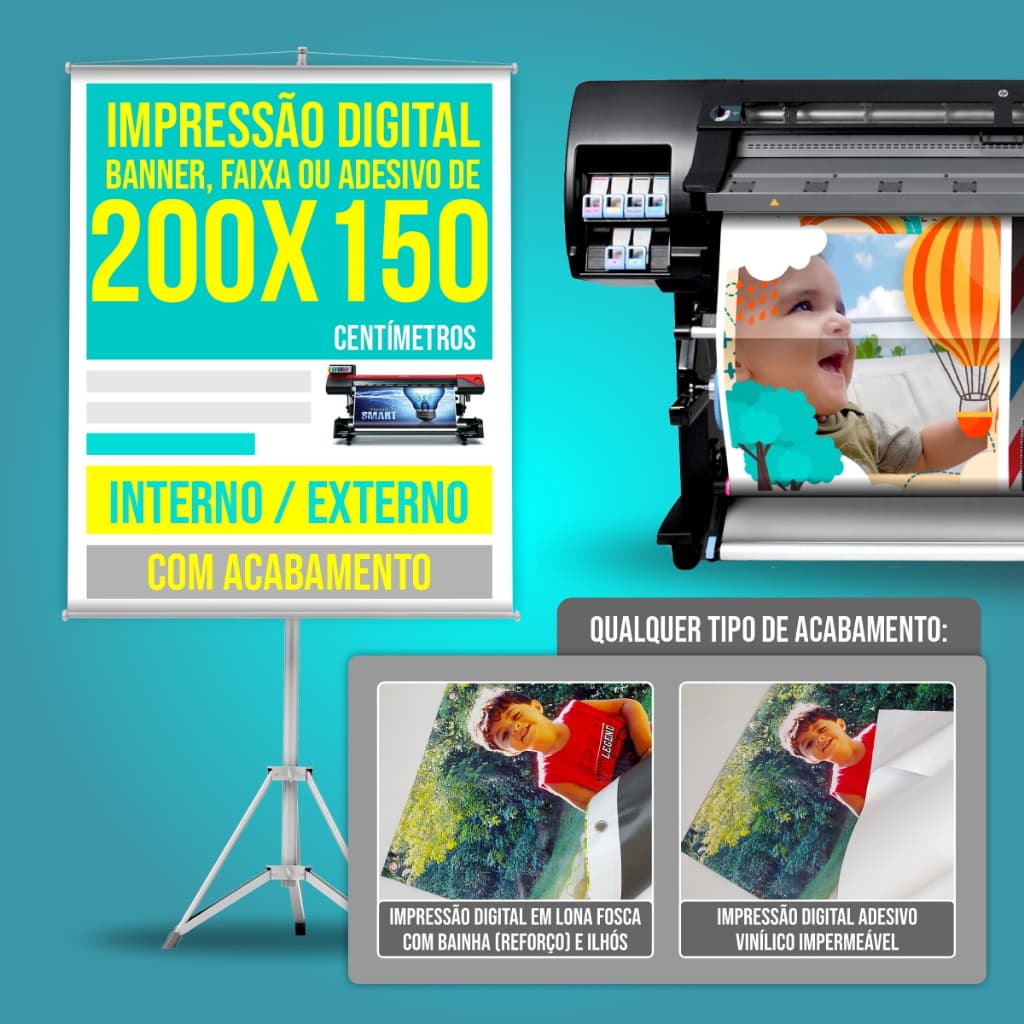 Impressão 200 x 150 cm Lona/ Banner/ Faixa/ Adesivo Aniversário Comércio Personalizado Painel Festa