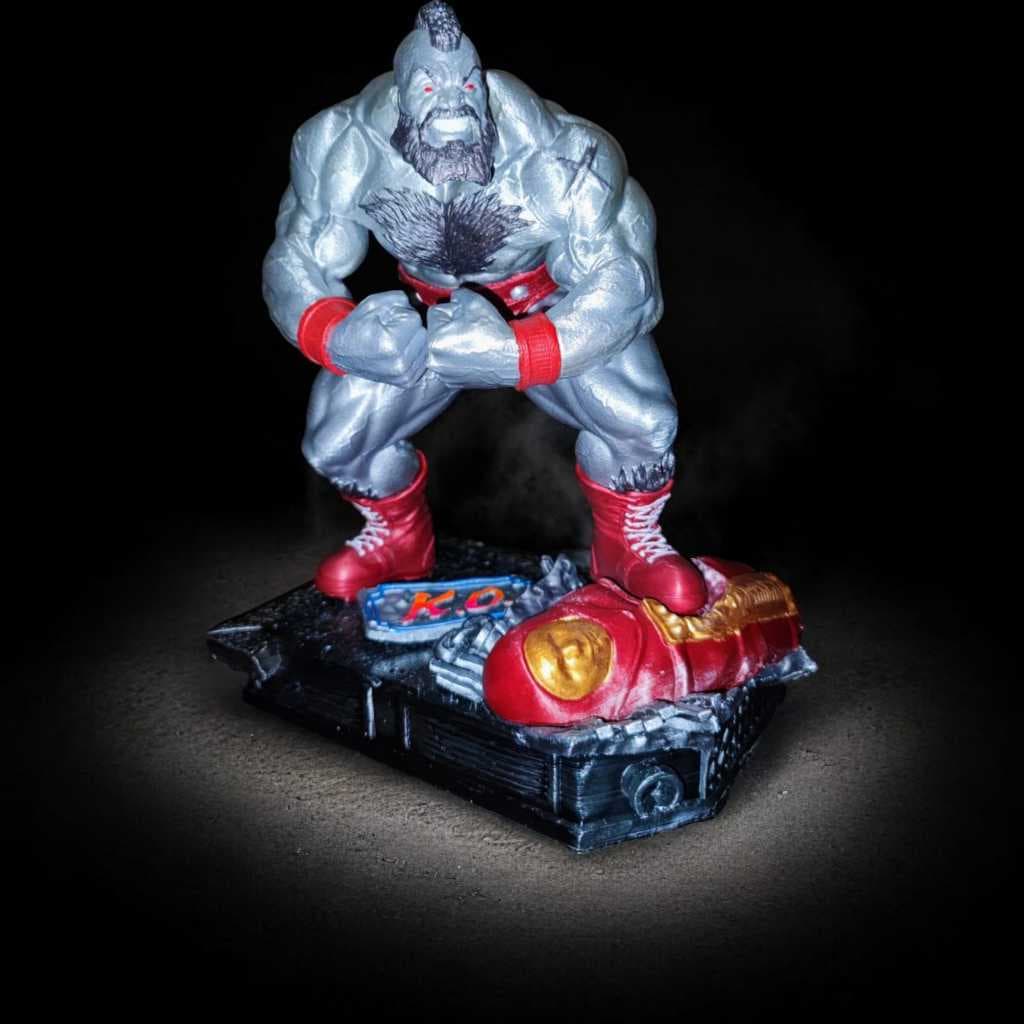 Action Figure Mecha Zangief | Street Fighter | Pintura à Mão