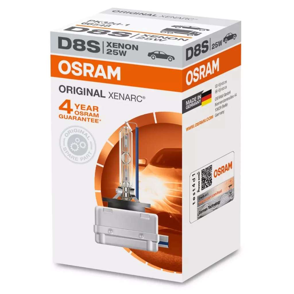 Lâmpada Osram Xenon Original Xenarc 66548 D8S 25w 4500k Garantia de 4 Anos P/ Carro Caminhão