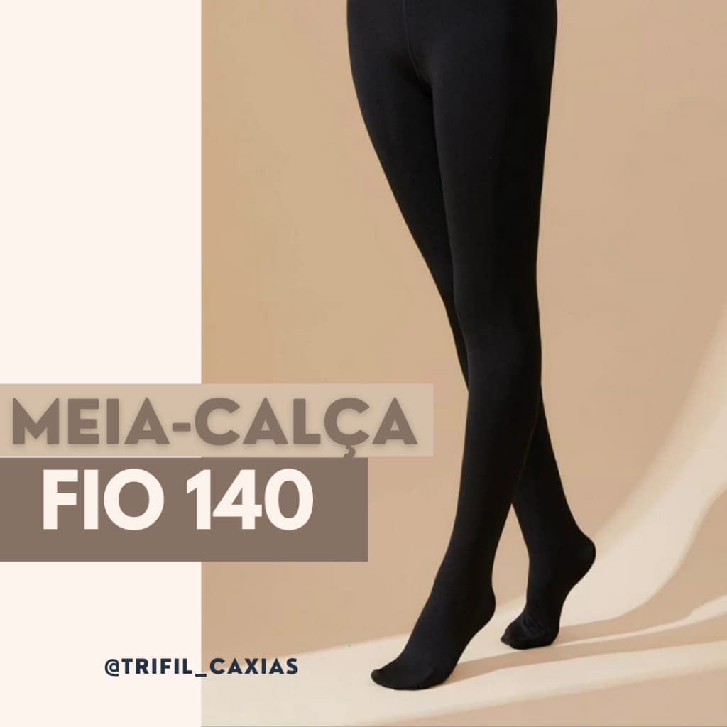 Meia calça fio 140 Trifil Ref.X06733 Super grossa ideal para dias mais frios quentinha sem costura