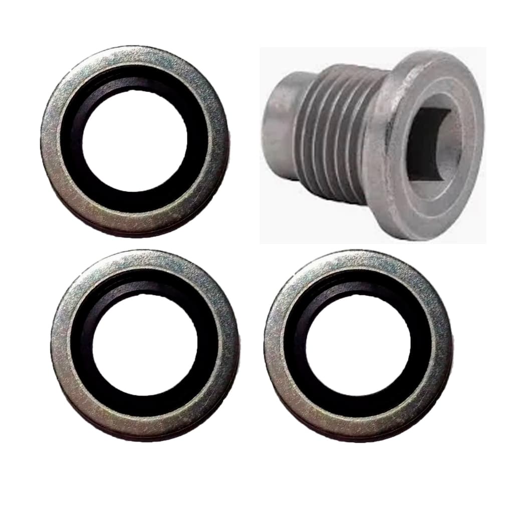 Kit 03 Anel + 01 Bujão Carter Para Toda Linha Renault
