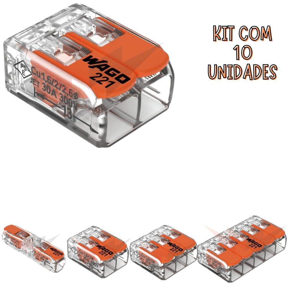 10 Unidades Do Conecto Wago De Sua Escolha De 6mm e 40A