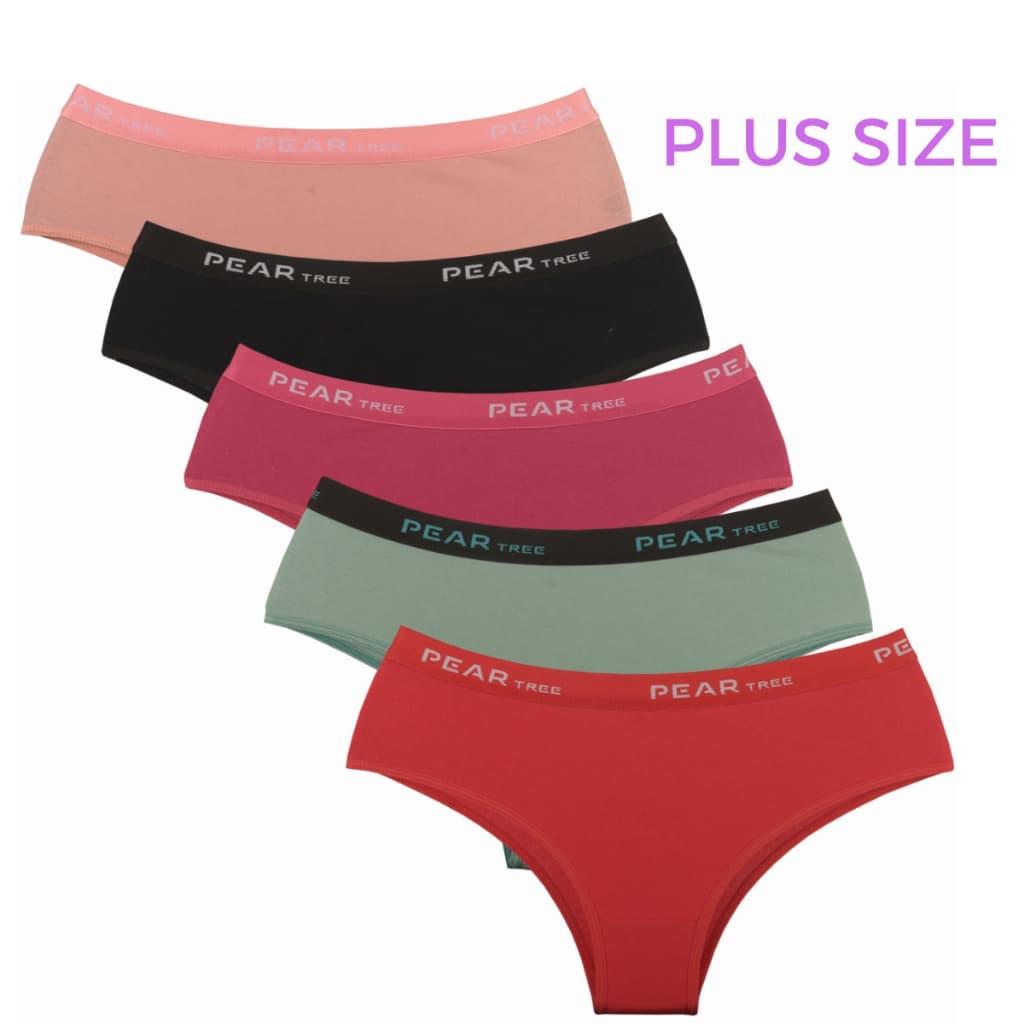Kit Calcinhas Plus Size Cintura Alta 100% Algodão Corte Alto