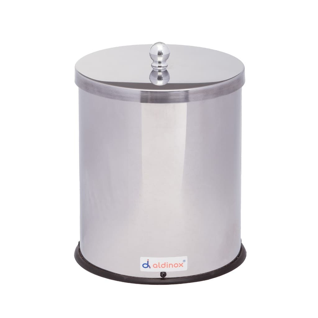 Lixeira Lavabo Com Tampa Inox Pia Cozinha Edicula Lavabo Banheiro Escritório 5L