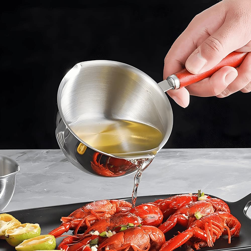 Panela de Inox Pequena Panelas Pequenas 250ml Cozinha Multifuncional Utensílios Manteiga Molho Leite