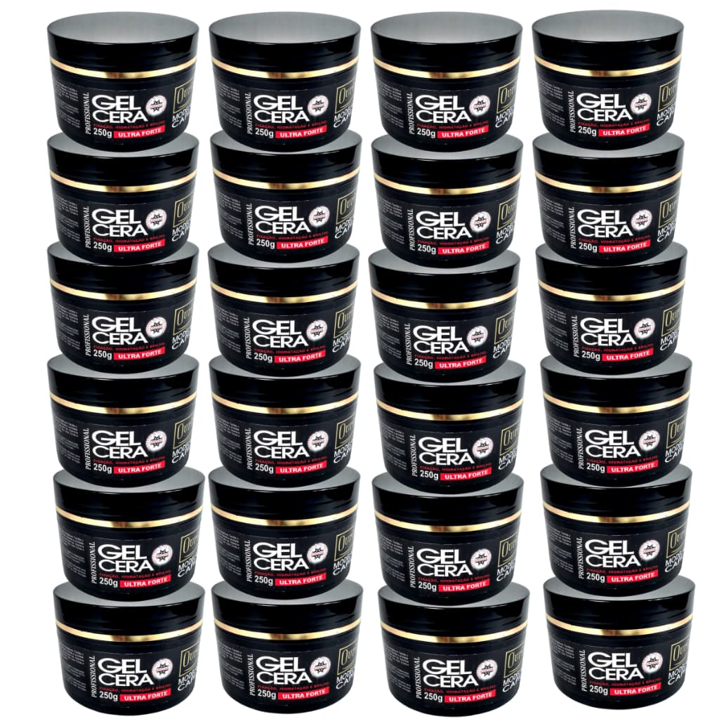 Gel Cera Capilar 250g Ultra Forte Ouribel Cosméticos 24 unidades