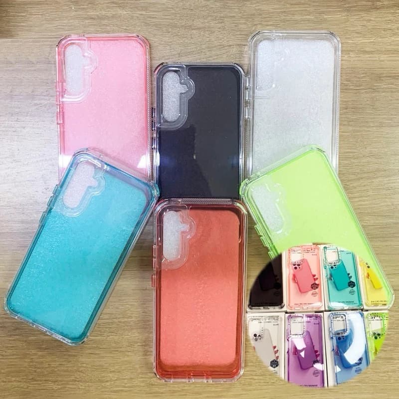 Capa Acrílico Colorida Samsung A06/A16/A14/A15/A05/A05S/A25/A35/A55/ Capinha Transparente Space Anti-Amarela Anti Pacto