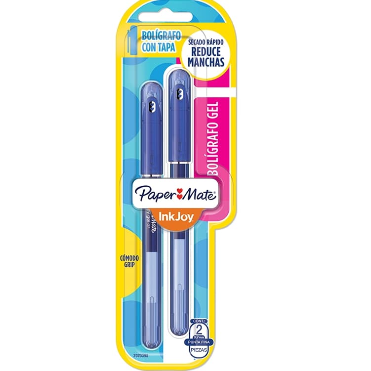 Caneta Tinta Gel Azul 0.7mm Ink Joy Paper Mate 2un