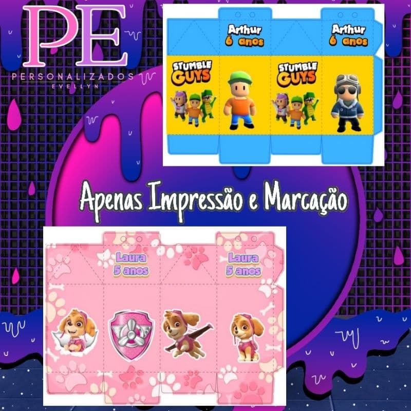 15 Caixa milk + 15 Pirâmide(APENAS ARTE E IMPRESSÃO) 🥰Envio Rápido🥰