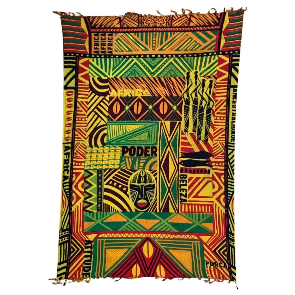 Canga Praia Africanas Africa Identidade Viscose ou Poliester Moda Afro Verão 2025