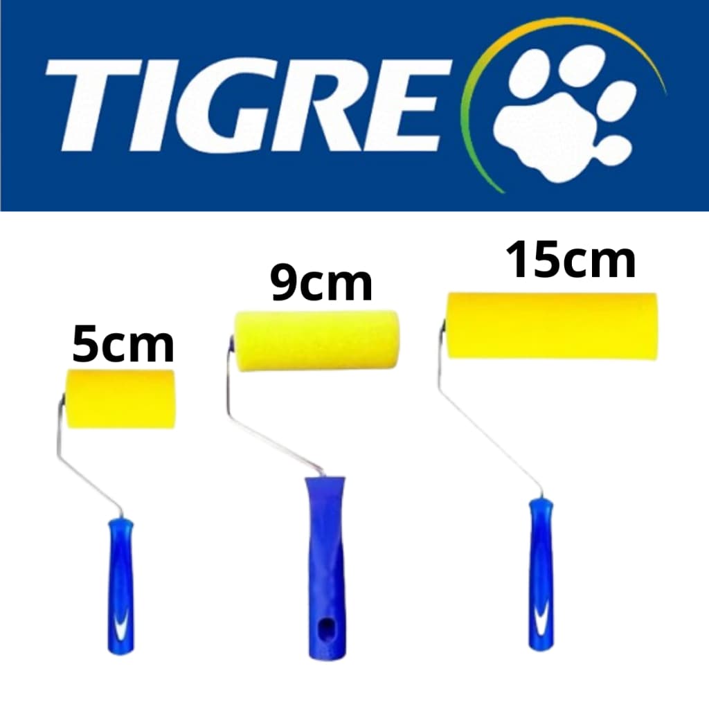 Rolinho de Espuma Rolo Para Pinturas e Artesanato 5CM - 9CM - 15CM Tigre