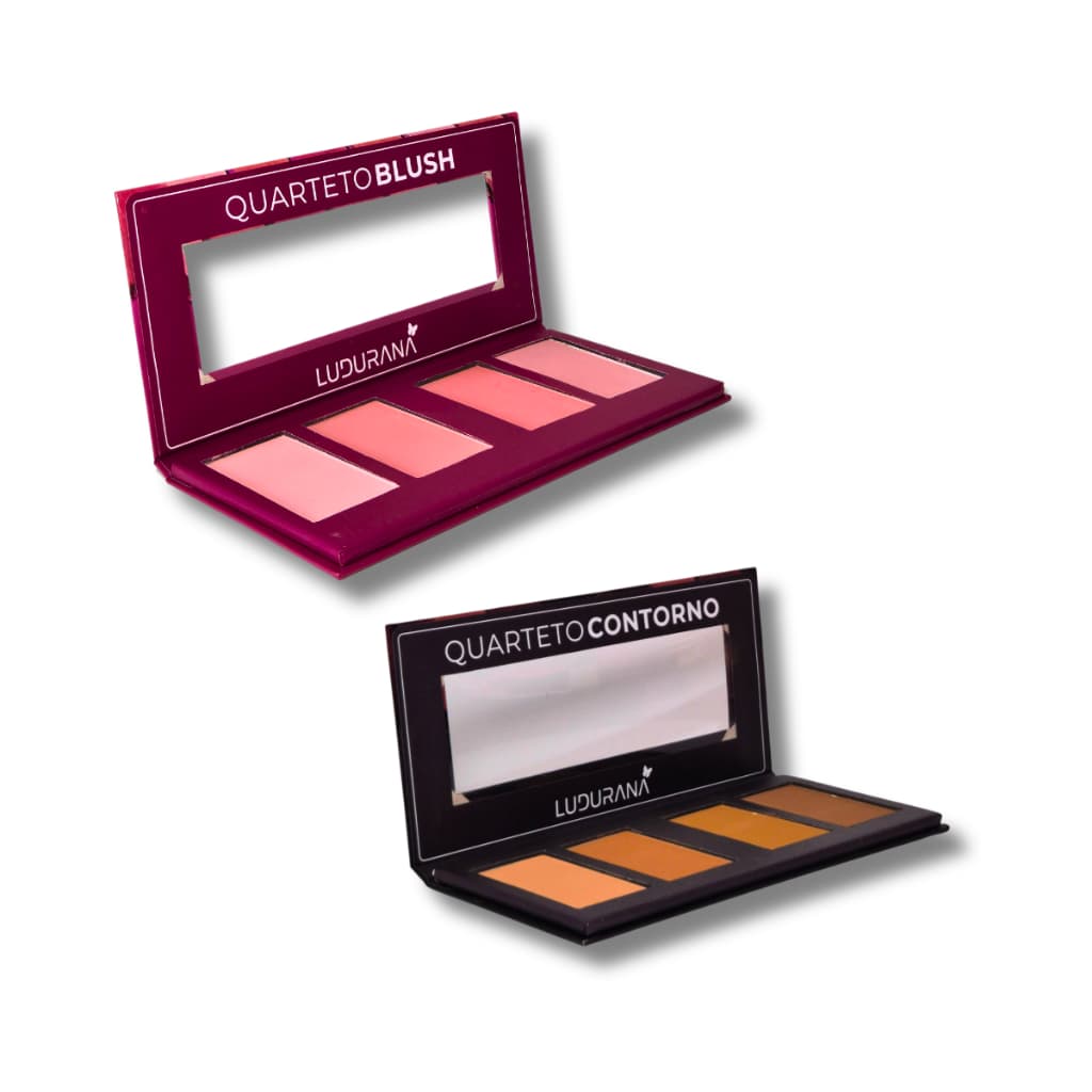 Quarteto De Blush E Contorno Ludurana Kit C/2 Unidades