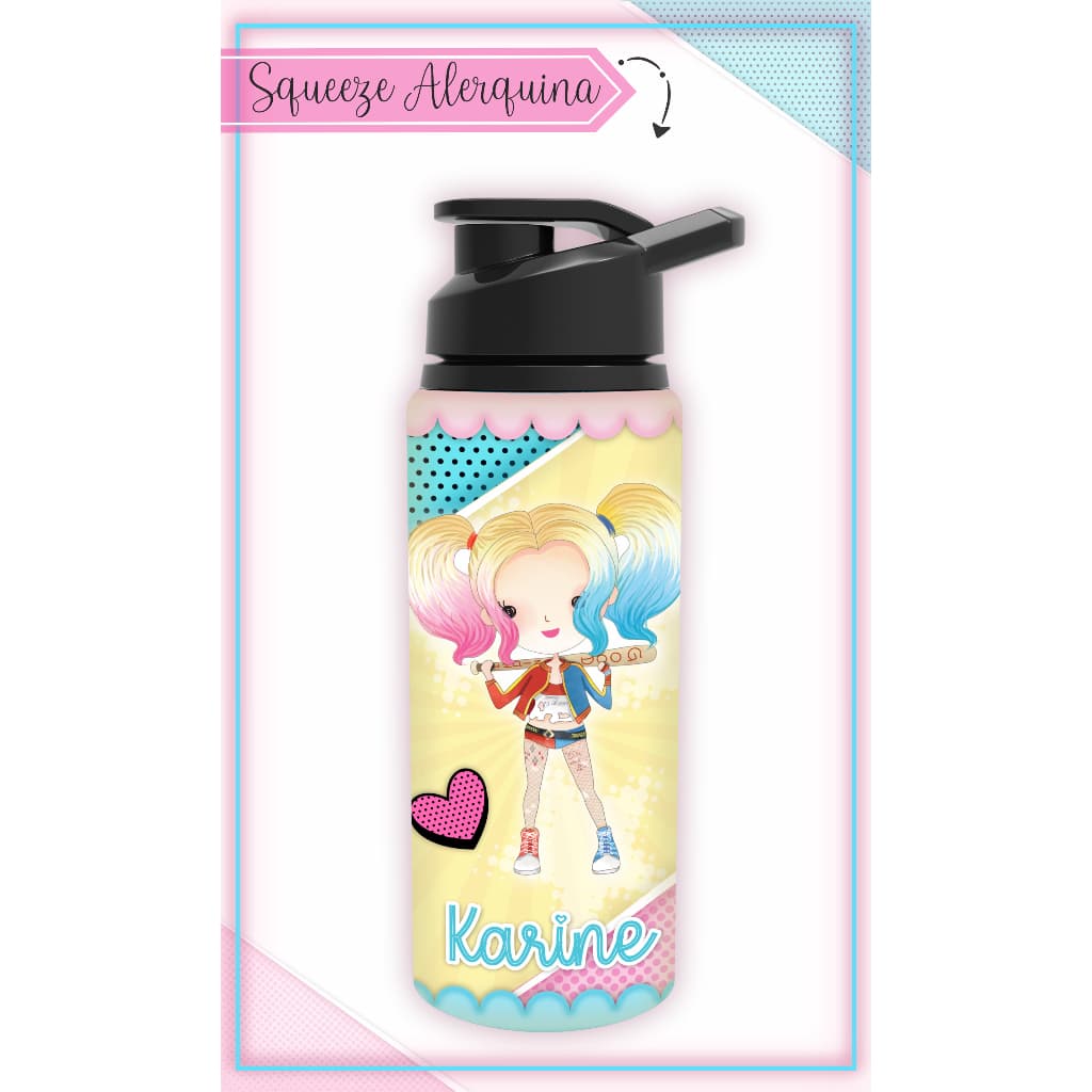 Garrafa Sport de ALUMÍNIO 750 ml - personalizada com nome - alerquina - garrafinha de água
