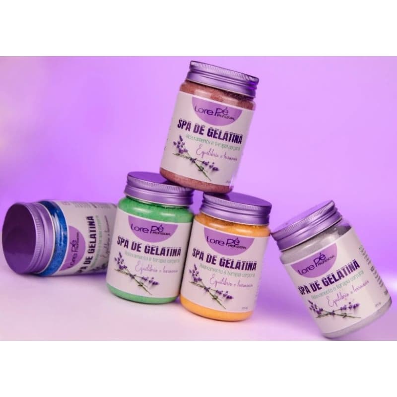 Spa de Gelatina Lore pé profissional 250g Escalda pés gelatina terapêutica relaxamento