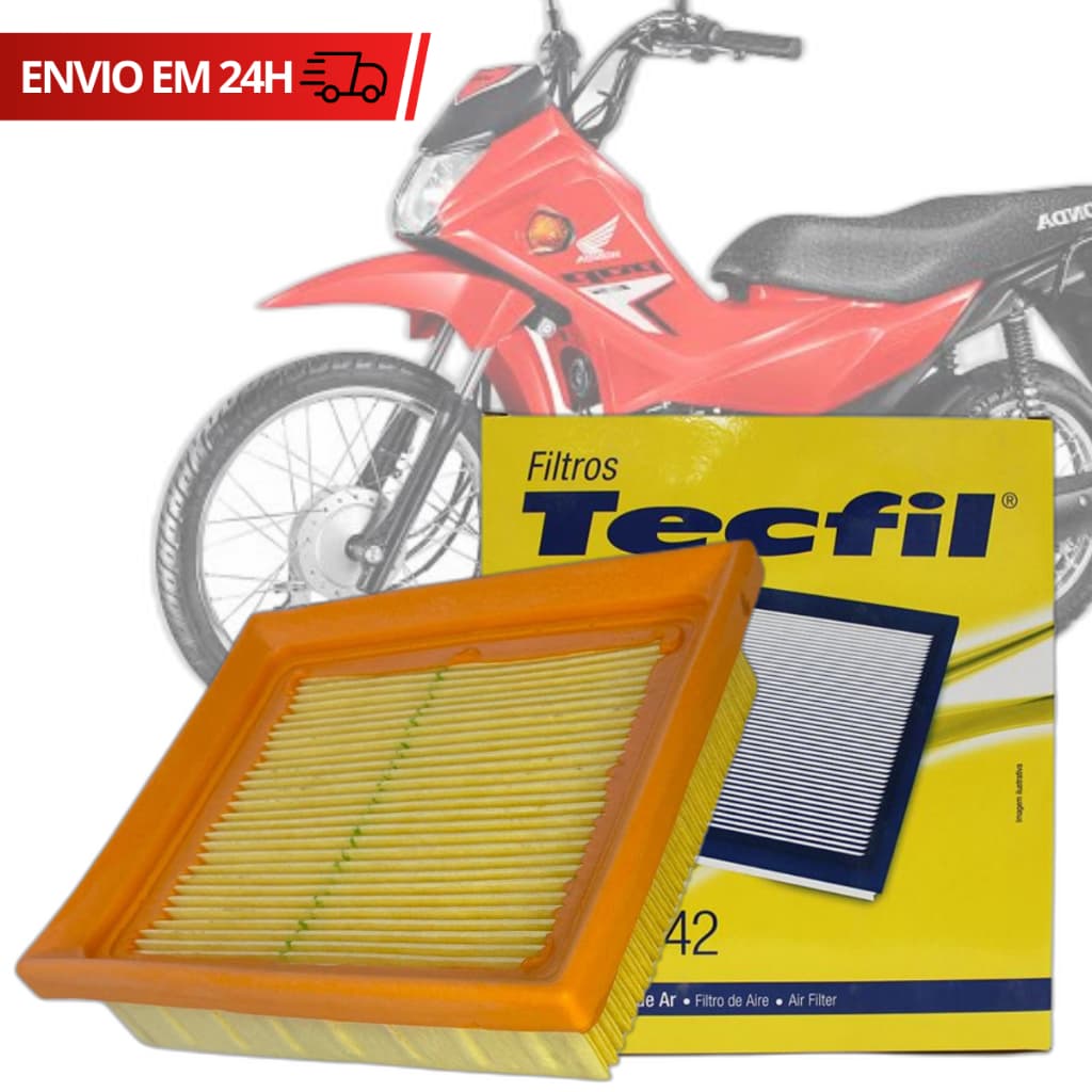 Filtro de Ar Elemento Modelo Original Honda Moto Pop 100 e 110 110i Todos os Anos