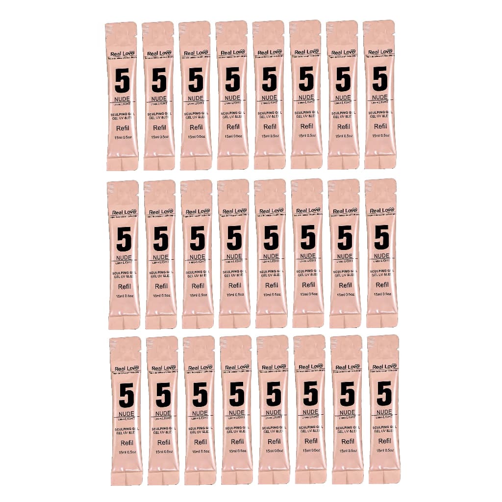 Kit 24 Sachês Refil Sculping Gel Unhas Light 15ml - Real Love