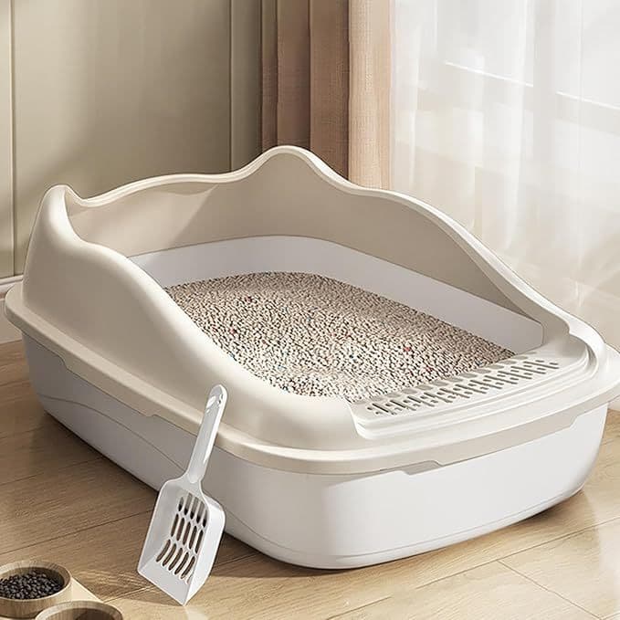 MIW Kit Caixa de Areia Furba para Gatos Encantadora Alta Gigante com Pá higiênica Adequado para gatos de 0 a 30 kg