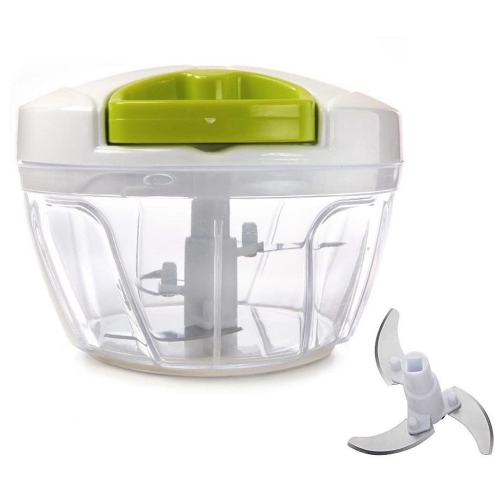Mini Processador Alimentos Manual 3 Lâminas 500ml Triturador Fatiador