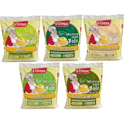 Massa Mistura para  Bolo Vilma 400g Combo Com 5 Pacotes
