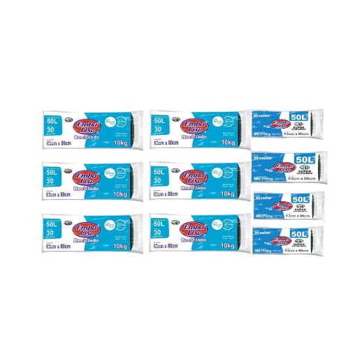 Leve 10 pacotes de Saco para Lixo de 50 Lts direto da Fábrica!