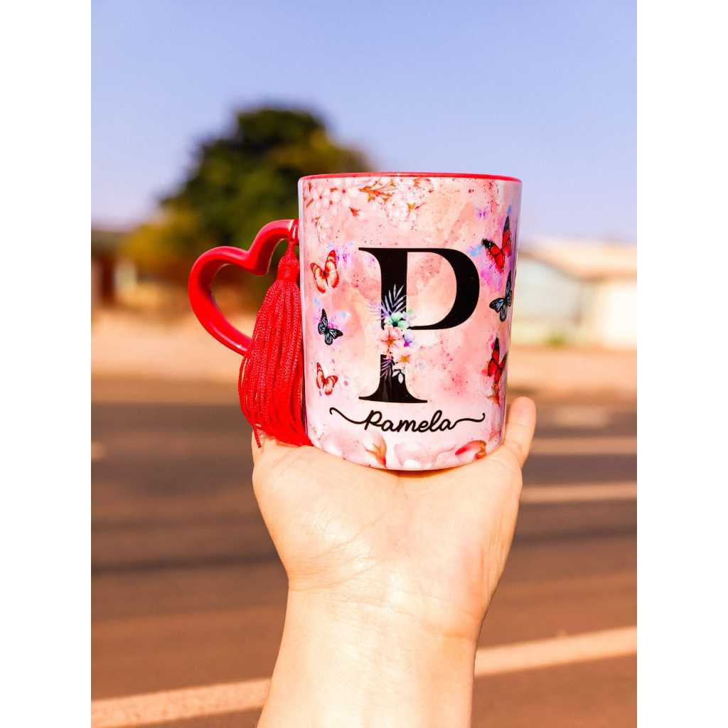 Caneca Alça Coração Personalizada