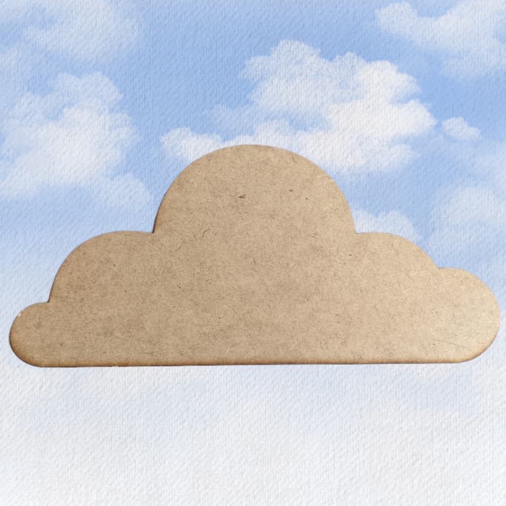 3 NUVENS em MDF - Placa para decoração de MDF cru - 3mm - 3 unidades - FORMATO NUVEM