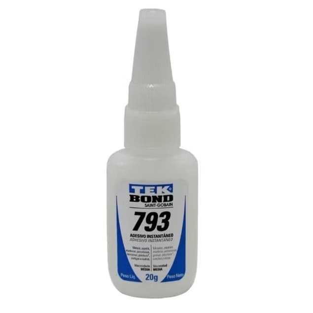 Cola Instantânea Tek Bond 793 20g Acrigel Unhas Tips Postiça Forte