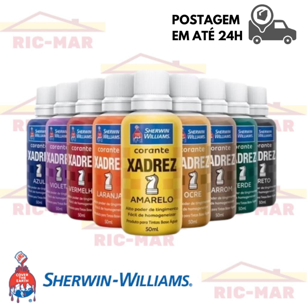 Corante líquido Xadrez 50ml cores | Sherwin Williams