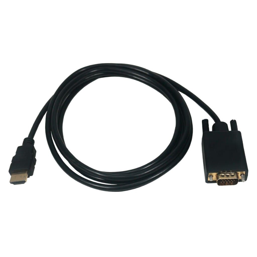 Cabo Conversor Hdmi Para Vga 1080p 1,8m Com Chip Conversor para Projetor Monitor Tv