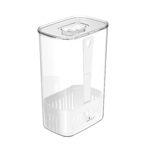 Organizador de Tempero Geladeira 2,3L Clear Fresh Acrílico Com Tampa