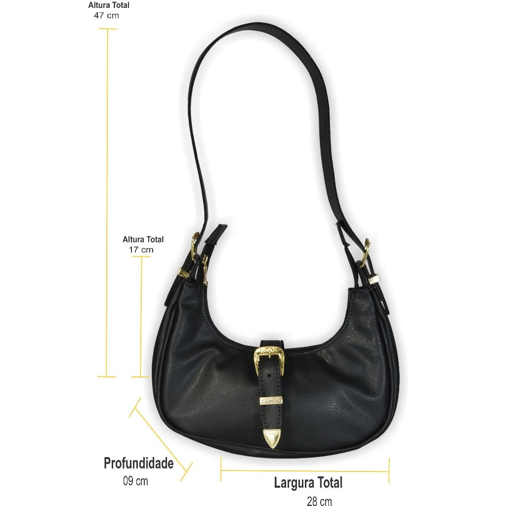 Bolsa Baguete Feminina Meia Lua De Ombro e Mão Tendencia Moderna  Pequena Festa Balada