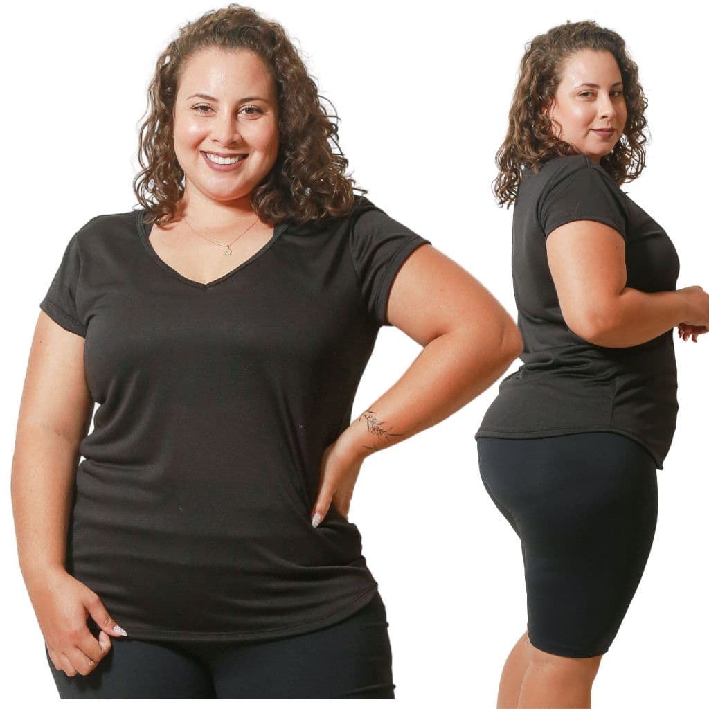 Blusa Dry fit Plus Size Feminina Roupa de Academia Até o G5 Para Treino Curve