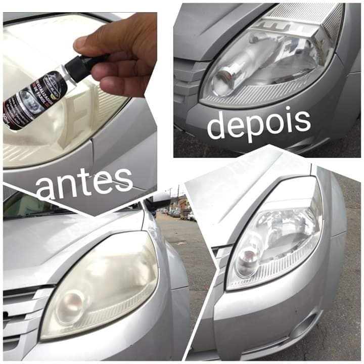 Revitalizador de Farol  Batom Black tira amarelado, não  para faróis lixado e amarelado internamente