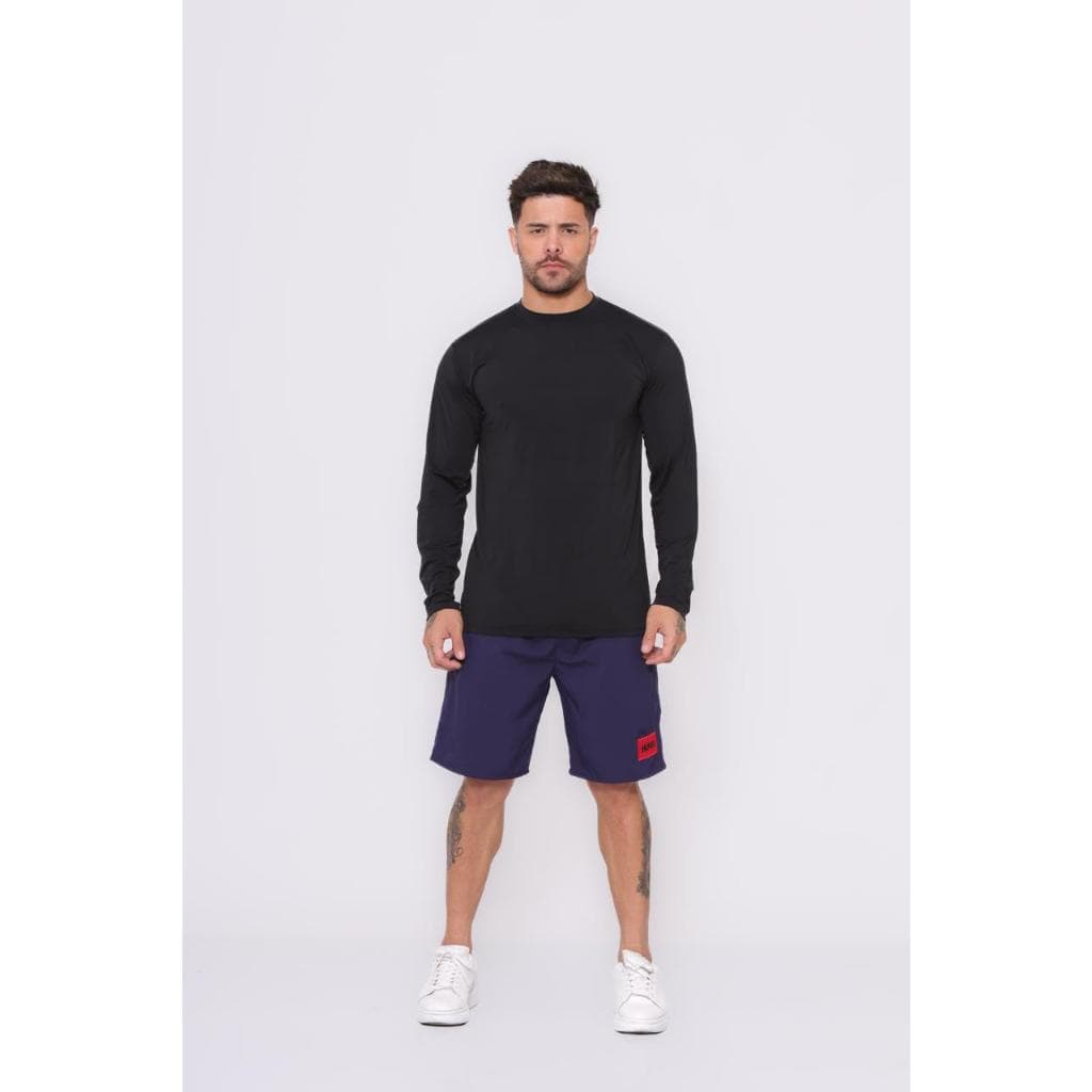Camiseta Manga Longa Masculina DIRETO DO FABRICANTE Básica Lisa Promoção em Tecido Modelador Elanca