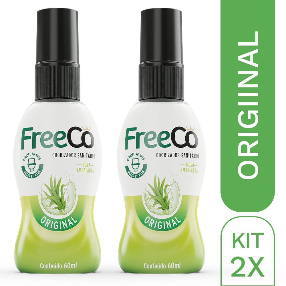 Kit 2 Bloqueadores de Odores Sanitários FreeCô Original – 60ml cada