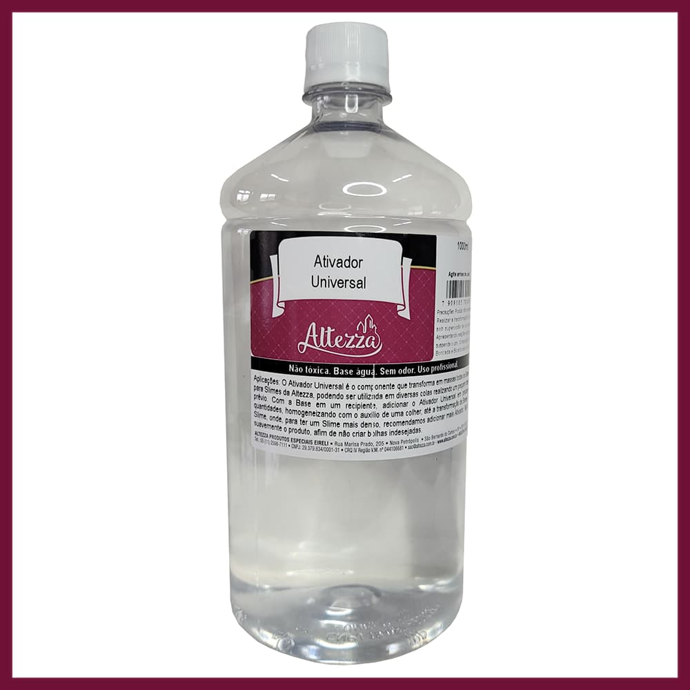 Ativador de Slime 1L Universal Premium Para Cola Slime - Combos Criativos Atividade Sensorial - Altezza