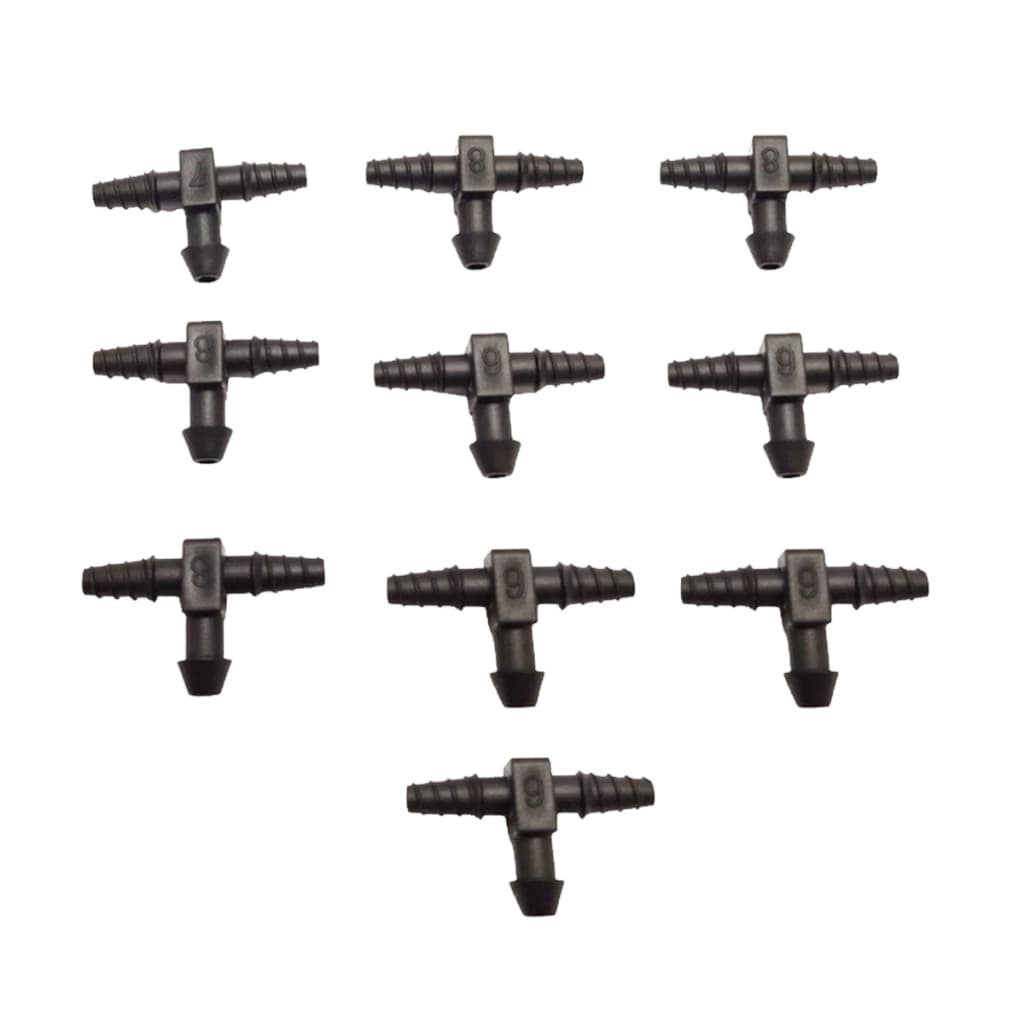 Conector Te 5mm Netafim  Rosca X Grapa X Rosca 10 Unidades irrigação
