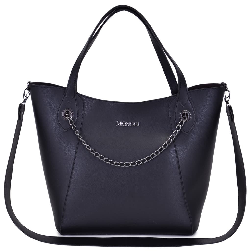 Bolsa de Ombro Grande detalhe corrente alça transversal Moncci