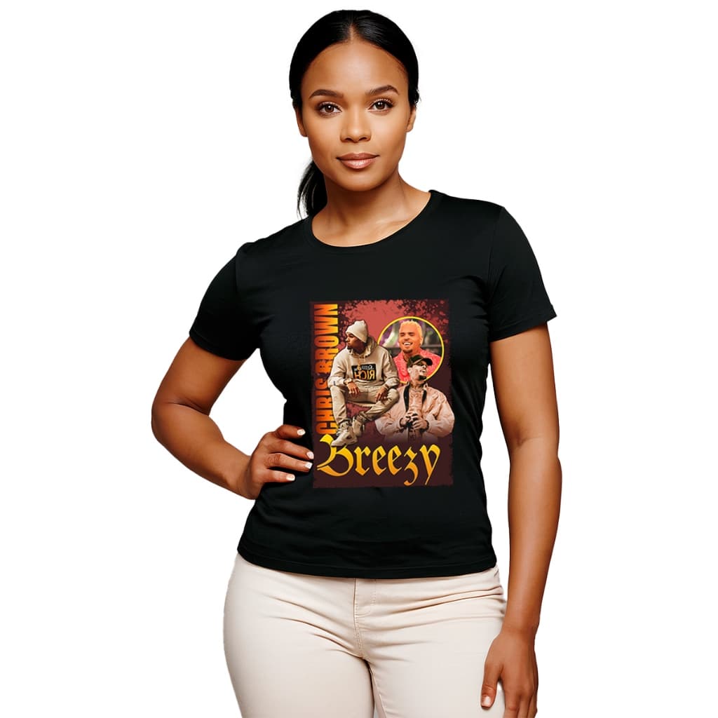 Camiseta Camisa Blusa Feminina Masculina Unissex 100% Algodão Cantor Chris Brown Rapper Rap R&B md3