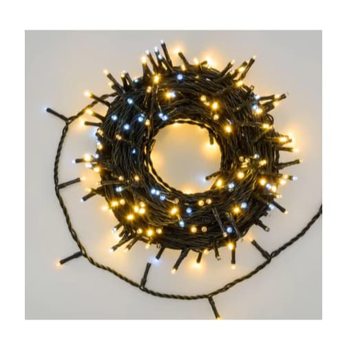 Cordão 500 Leds 50m Com Strobo 4 Fixo 1 Pisca Prova D'água Luz Quente 220v ou 110v Decoração natal FESTA