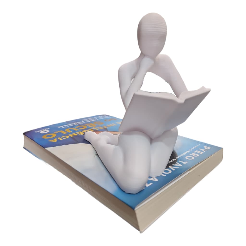 Estatua Minimalista Livro Apoio Presente Decorativa Preta