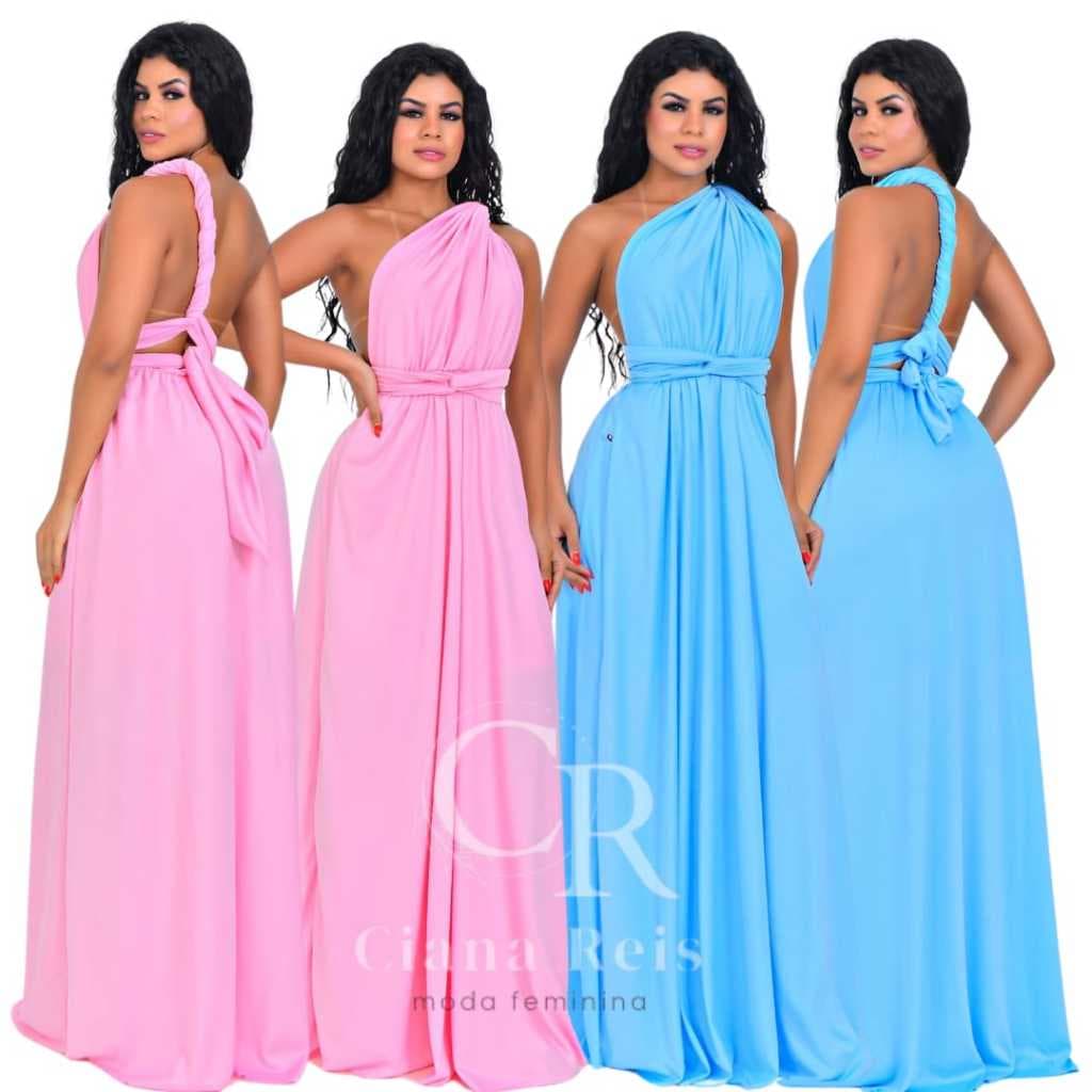 Vestido De Festa Longo Para Chá de Bebe Chá Revelação Vestido Gestante