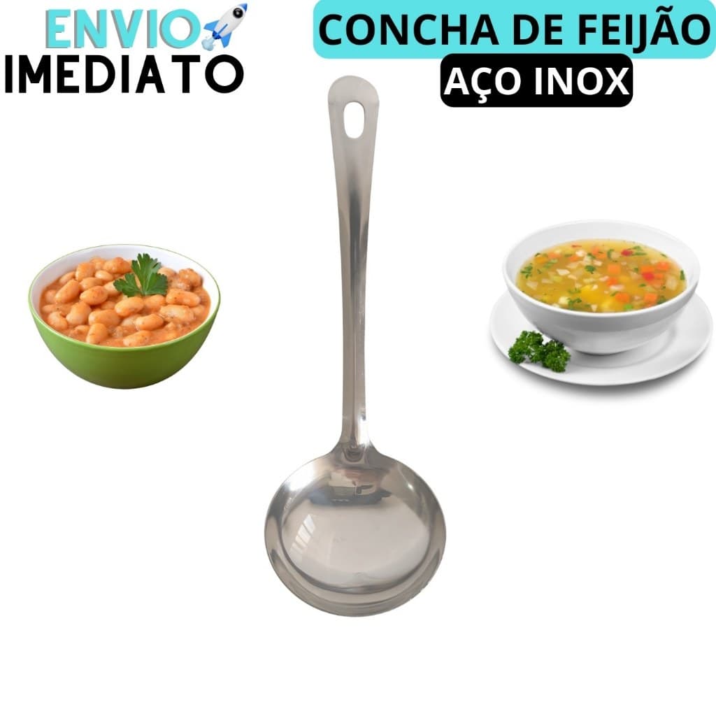 Concha Aço inox Concha de Feijão, Feijoada, Caldos, Sopas, Molhos, Restaurantes Utensílio de Cozinha