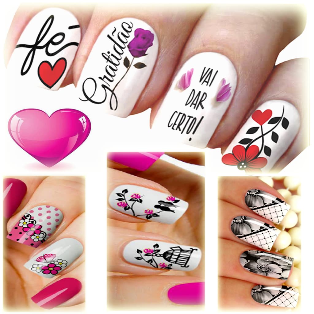 396 adesivos de unha 33 Cartelas de Peliculas para Unhas adesivo unhas